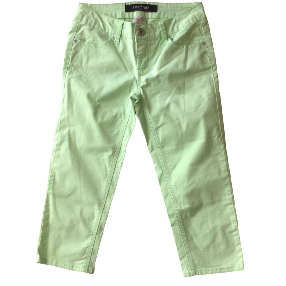 Freestyle Revolucion Women's Juniors Capri Pants Size 1 Light Green